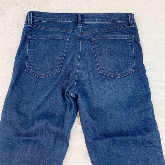 J Brand Ruby High Rise Crop Jeans Braided Cantonite Raw Hem blue solid - Picture 10 of 11